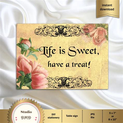 life  sweet   treat sign candy bar dessert table etsy