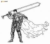 Berserk Coloriage Ausmalbilder Aniyuki Guts Griffith Schwert Guerrier épée sketch template