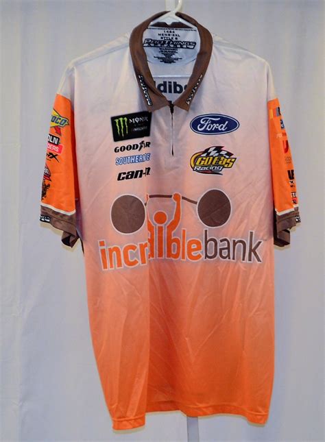 Corey Lajoie Incredible Bank Race Used Nascar Pit Crew Shirt Free