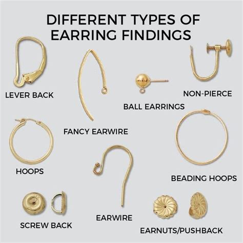 types  earrings quora jewelry findings guide jewelry knowledge earring findings