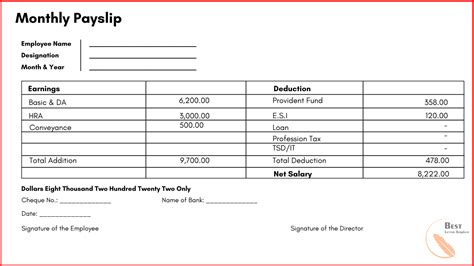 payslip template word