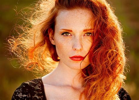Hd Wallpaper Women Redhead Face Freckles Ann Nevreva Portrait