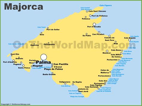 majorca maps balearic islands spain map  majorca mallorca