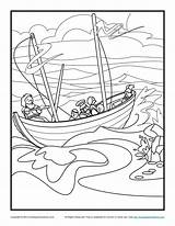 Coloring Paul Pages Shipwreck Bible Apostle Shipwrecked Storm School Sunday Barnabas Silas Missionary Kids Crafts Jesus Boat Color Printable Craft sketch template