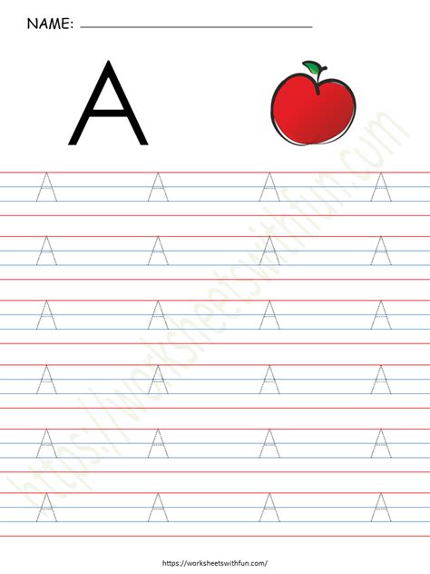 english preschool alphabet letter  worksheet