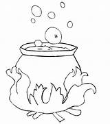 Coloring Cauldron Halloween Witches Pages Witch Draw Crafts Drawing Night Clipart Potter Harry Drawings Easy A3 Visit sketch template