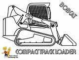 Coloring Loader Pages Construction Excavator Bobcat Drawing Skid Steer Track Tracks Farm Tractors Clipart Silhouette Tractor Kids Sheets Colouring Yescoloring sketch template
