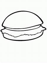Coloring Hamburger Print Library Clipart Line Popular sketch template