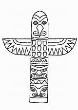 Totem Totempole Yakari Languages Apache Coloringhome sketch template