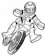 Coloring Motorbike Riding Print Boy Motorbikes Printable Motorcyclist sketch template