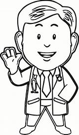 Doctor Coloring Pages Male Nurse Dr Drawing Clipart Kids Cartoon Color Printable Colouring Sheet Woman Print Comments sketch template