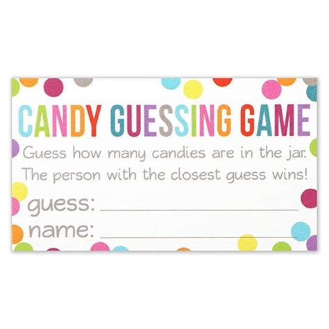 guess   candies    jar template printable templates
