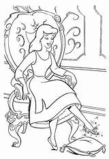 Pages Coloring Cinderella Shoe Getcolorings sketch template