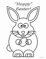 Hoppy Easter Coloring Bunny Printable sketch template