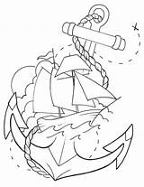 Anchor Line Drawing Getdrawings Ship sketch template