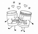 Peanut Coloring Butter Getcolorings Jelly sketch template