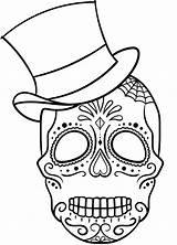Skull Sugar Coloring Pages Hat Skulls Print Printable Drawing Pdf Kleurplaten Zo Kleurplaat Size sketch template