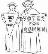 Suffragette Voting Suffragettes sketch template