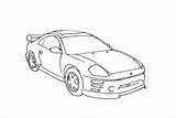 Fast Furious Coloring Pages Eclipse sketch template