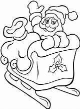 Coloring Pages Sleigh Santa His Printable Getdrawings sketch template