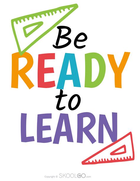 ready  learn  classroom poster skoolgo