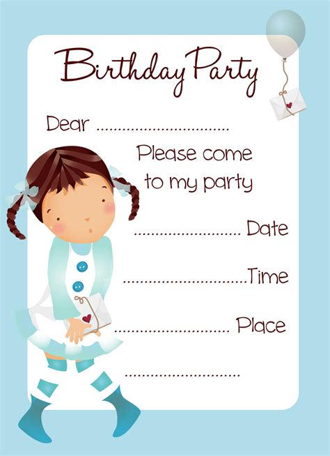 printable birthday invitations  coloring kids