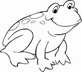 Frog Clipart Outline Coloring Library Pages Clip sketch template