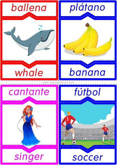 spanish flashcards  toddlers printable