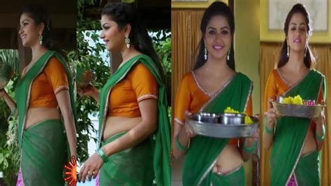 Nandhini Tamil Tv Serial Actress Hotandsexy Navel Show In