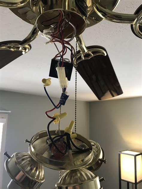 harbor breeze ceiling fan   light kit installed    rental house