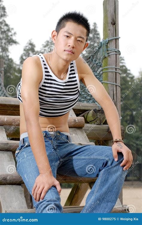chinese male model stock image image  strong portrait