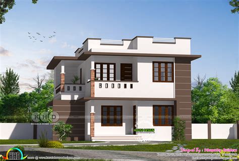bhk simple modern house  square feet kerala home design  floor plans  dream houses