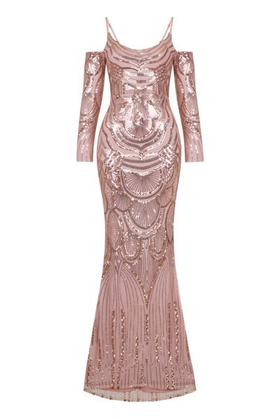 nazz collection vienna rose gold luxe tribal vip illusion sequin