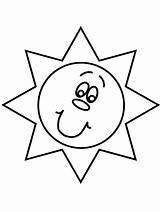 Coloring Sun Pages Printable Colour Sunshine Library Clipart sketch template