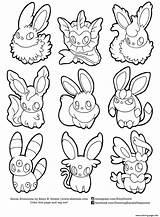 Coloring Eevee Pages Pokemon Evolutions Printable List Color Print sketch template