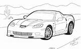 Corvette Azcoloring sketch template