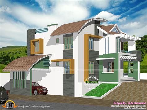 contemporary hillside house kerala home design  floor plans  dream houses
