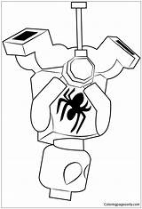 Spider Pages Scarlet Lego Coloring sketch template
