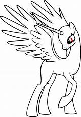 Mlp Alicorn Randomdraggon Outline Twilight Ponies Desertdraggon Equestria Fanaticos sketch template