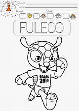 Atividades Fuleco Pontilhado Cobrir sketch template