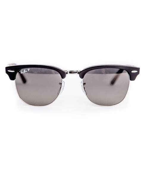ray ban folding polarized clubmaster sunglasses classic rb2176 in black