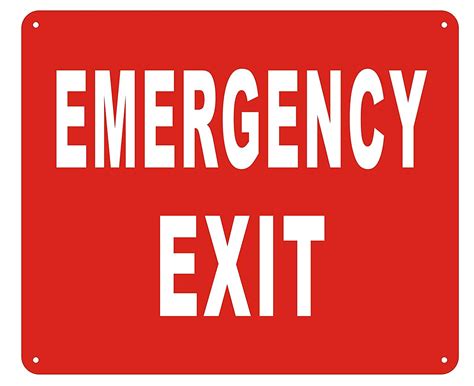 emergency exit sign reflective aluminum  walmartcom
