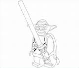 Coloring Star Wars Death Yoda Pages Simple Lightsabers Holding Drawing Getcolorings Getdrawings Lego sketch template