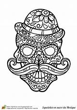 Coloring Pages Skull Printable Mandala Coloriage Sugar Halloween Mort Tête Colorier Tete Adult Squelette Un Plus Dessin Imprimer Mexicaine Masks sketch template