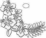 Coloring Hawaiian Hawaii Pages Flower Flowers Plain Drawing Printable Luau Printables State Themed Clipart Clip Color Print Egg Easter Awesome sketch template
