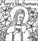 Mary Coloring Mother Virgin Pages Getcolorings Getdrawings sketch template