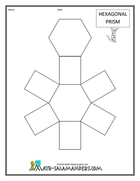 hexagonal box template net google search  geometric shapes math