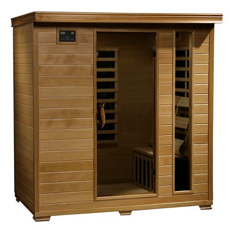 radiant saunas  person hemlock infrared sauna  outdoor saunas  amazon popsugar home