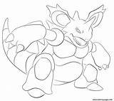 Pokemon Nidoking Coloring Pages Scyther Printable Color Print Drawing sketch template