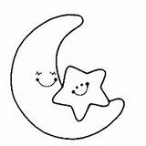 Lua Colorir Estrela Stelle Lune Estrelas Etoile Imprimer Tudodesenhos Amigas étoile Duas Malvorlage Mond sketch template